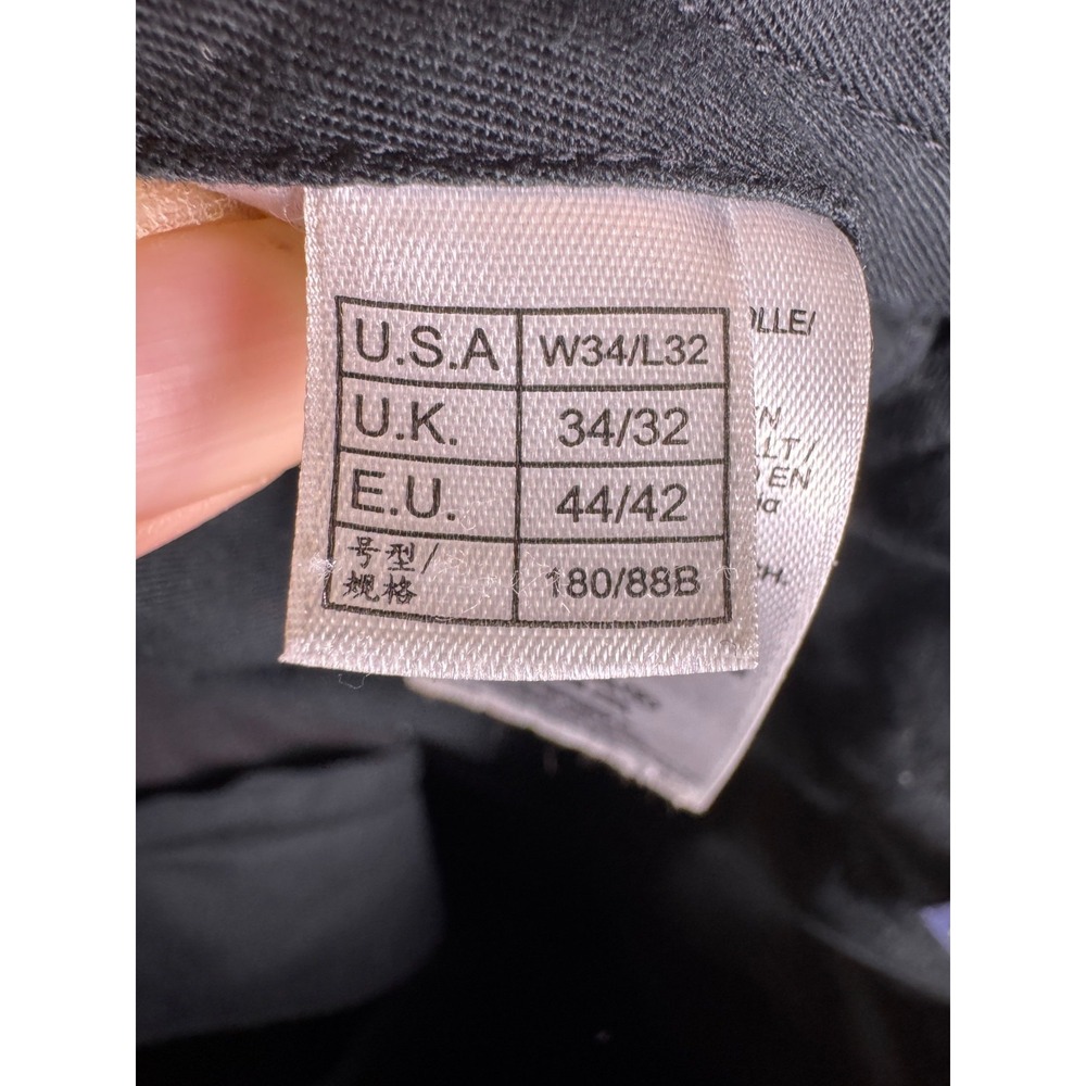 Brooks Brothers Advantage Chino Elliot Men Pleated Pant Cuffed Black 34x32 Read! - Picture 9 of 11